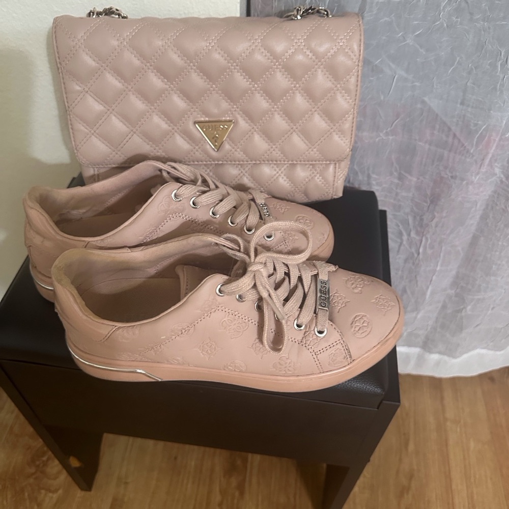 Guess Blush Embossed Sneakers